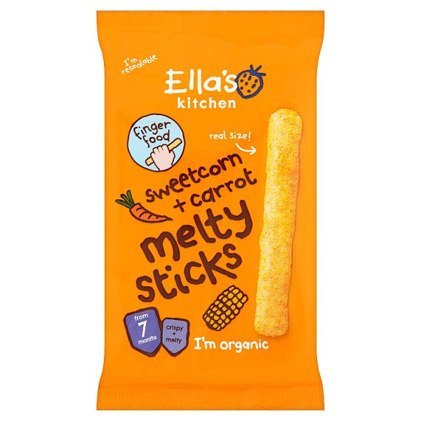 Ellas Kitchen Sweetcorn Carrot Melty Sticks 17g