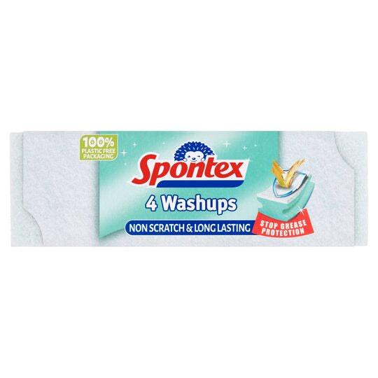 Spontex Washups Non Scratch 4pk