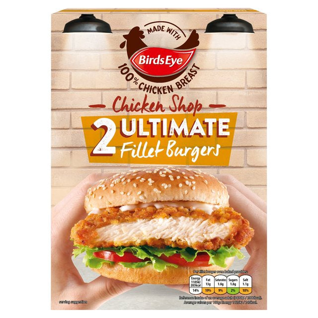 Birds Eye 2 Chicken Shop Ultimate Fillet Burgers 227g