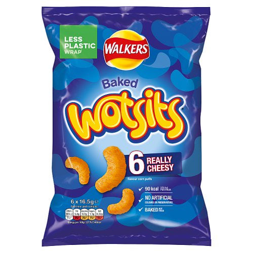 Walkers Wotsits Really Cheesy Multipack Crisps 6 x 16.5g [362]