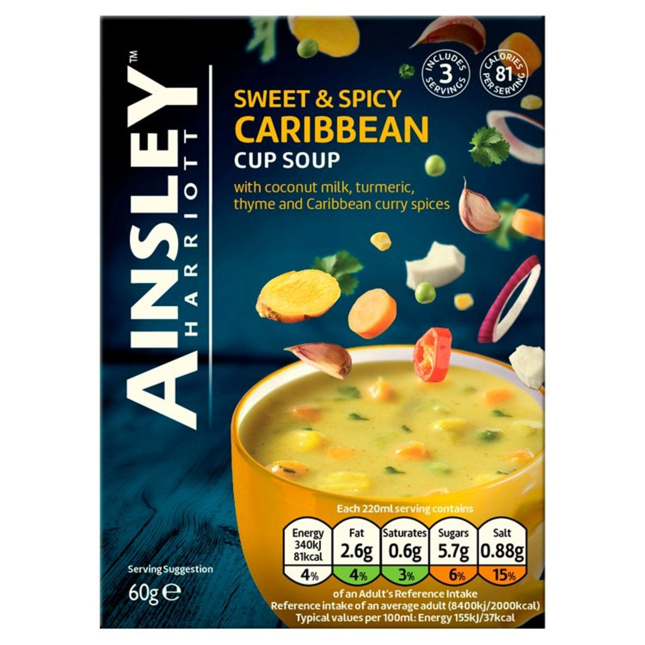 Ainsley Harriott Caribbean Cup Soup 3pk