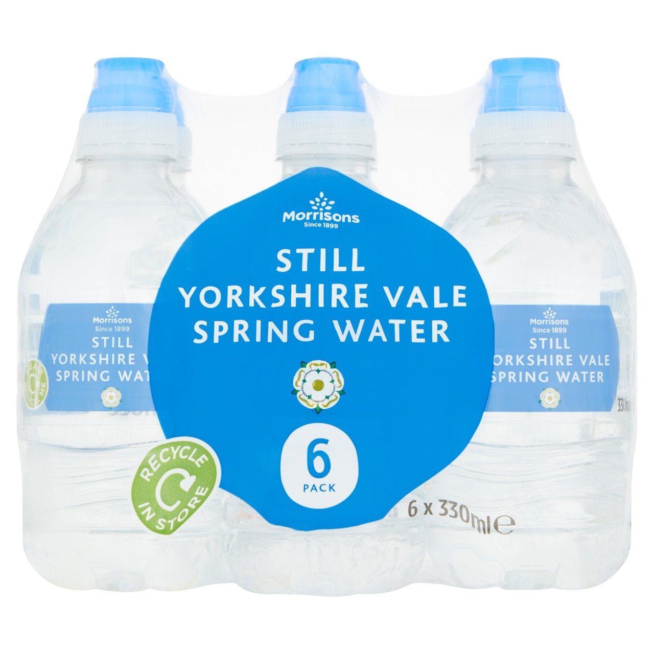 Morrisons Sports Cap Still Yorkshire Vale Spring Water 500ml 6pk