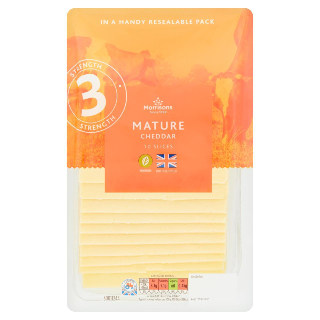 Morrisons Mature Cheddar Slices 240g