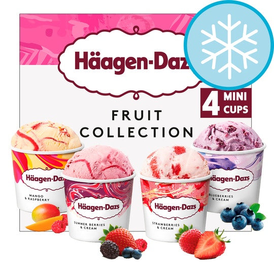 Haagen-Dazs Fruit Collection Mini Cups 4 x 95ml