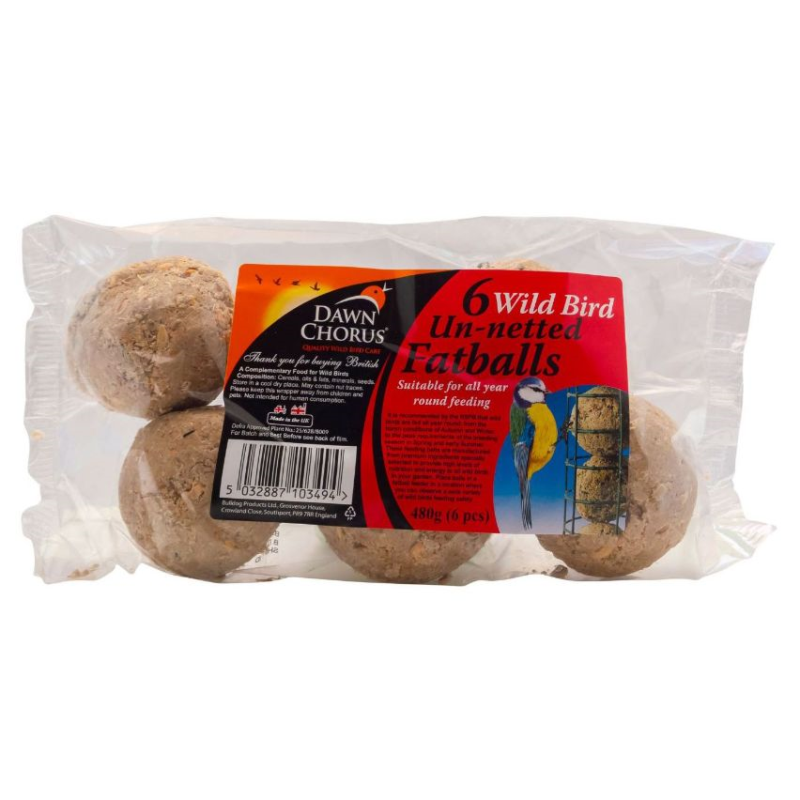 Dawn Chorus Un-netted Fat Balls 6pk