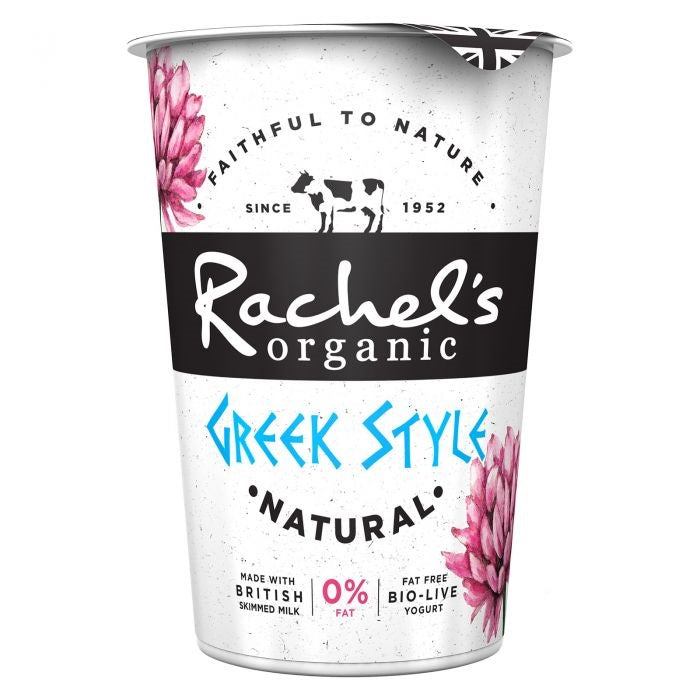 Rachel's Organic Greek Style Natural Yogurt 0% fat 450g