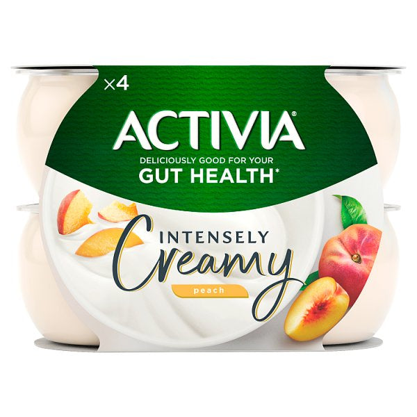 Activia Intensely Creamy Peach 4 x 110g