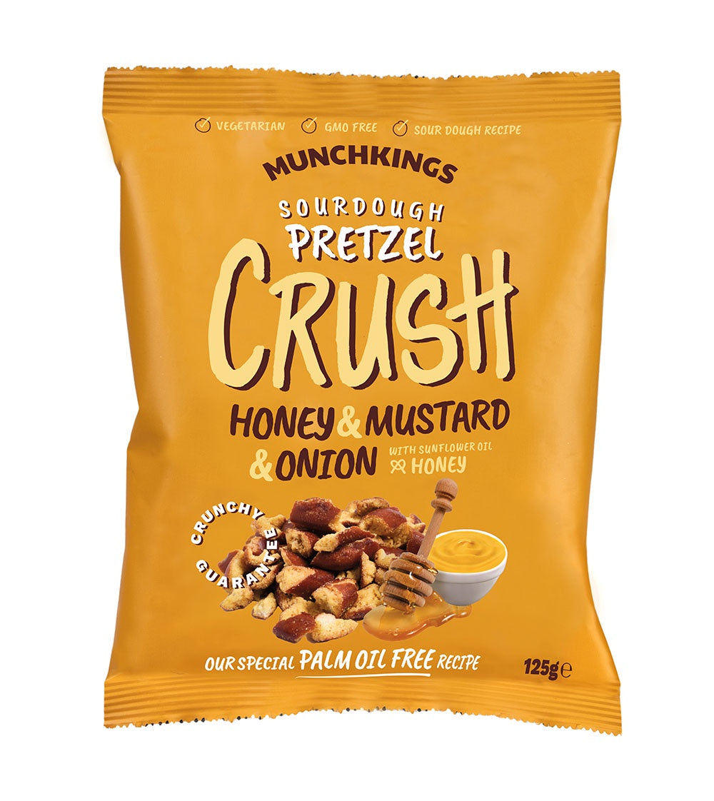 Munchkings Sourdough Pretzel Crush Honey & Mustard & Onion 125g