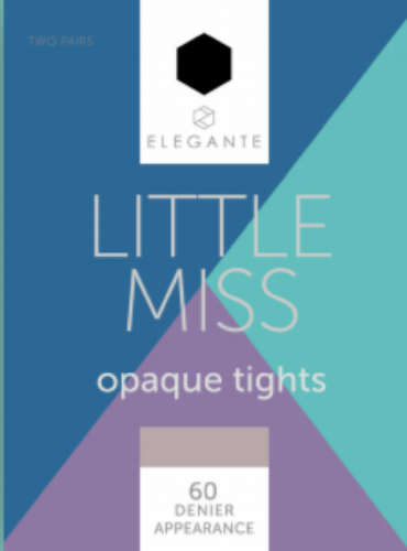 Little Miss 60 Denier Tights - 2PP Black, 7-8 years