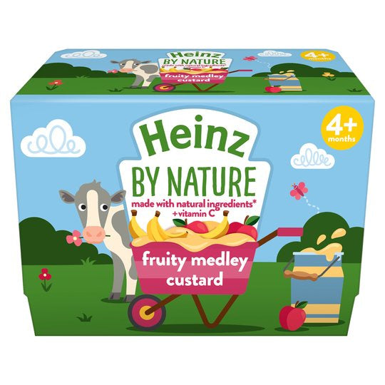 Heinz Baby Fruit Medley Custard Pot 4 x 100g