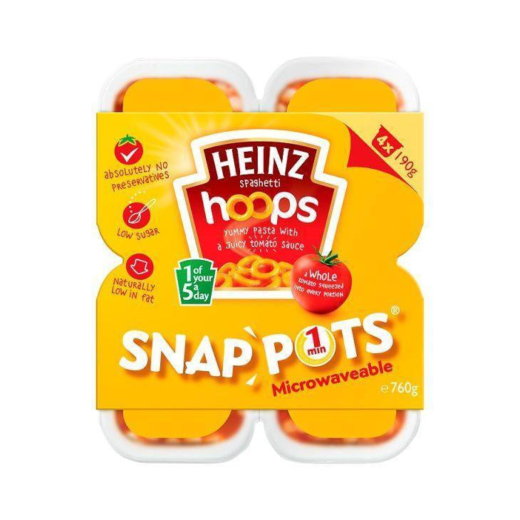 Heinz Spaghetti Hoop Snap Pots 4 x 190g