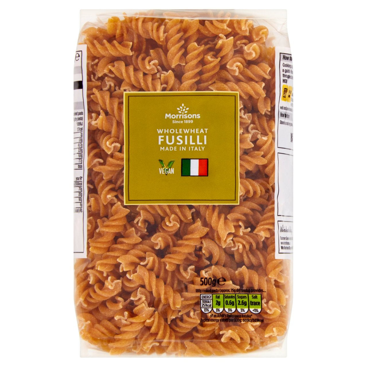 Morrisons Whole Wheat Fusilli 500g