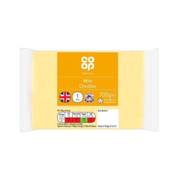 Co op British Mild White Cheddar 700g