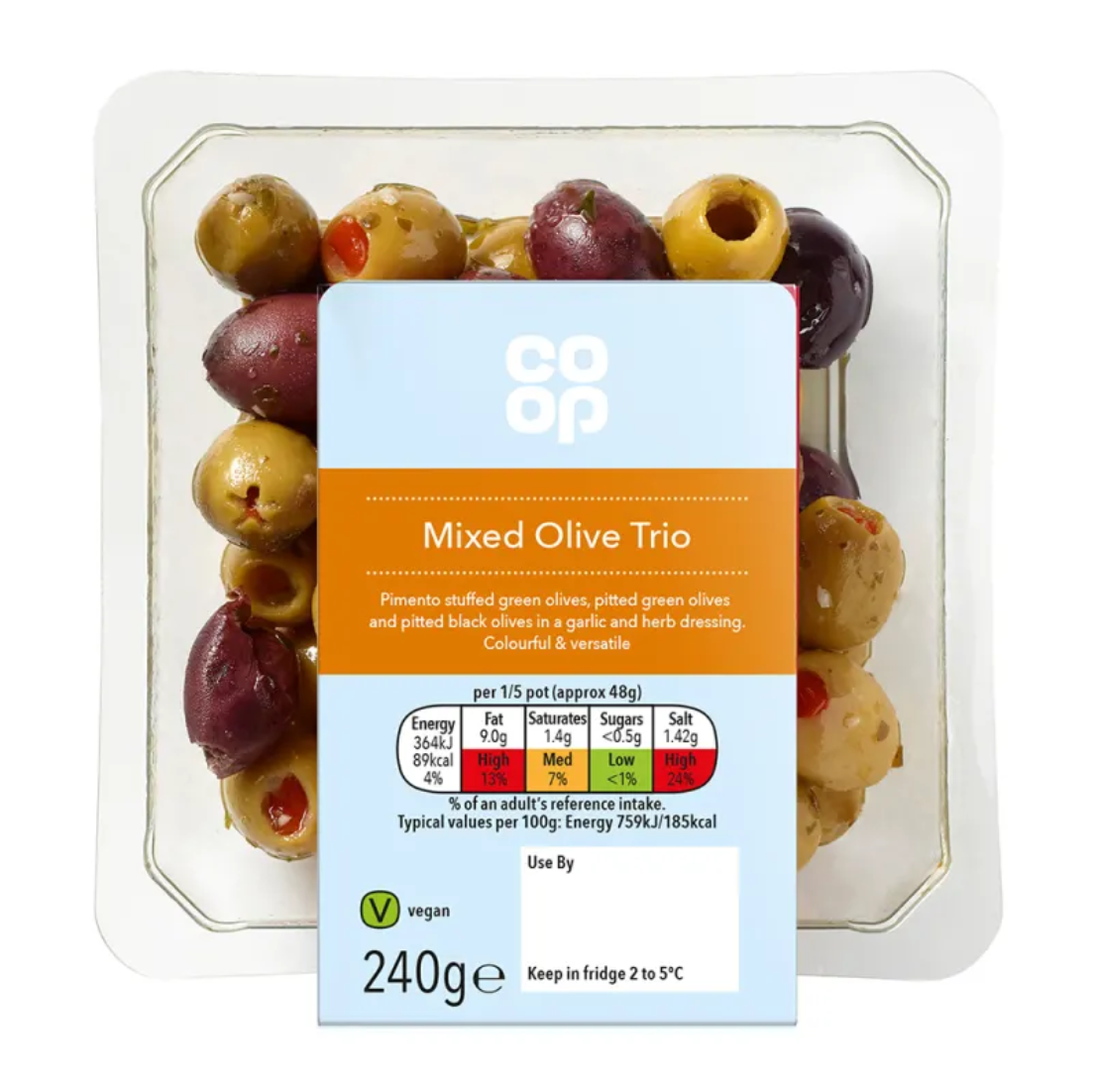 Co Op Olive Trio XL 240g