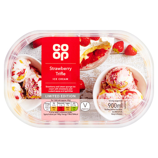 Co op Strawberry Trifle Ice Cream 900ml