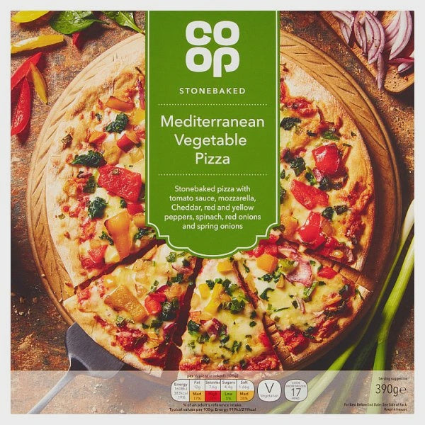 Co op Stonebaked Mediterranean Vegetable Pizza 385g