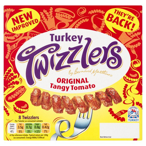 Bernard Matthews Turkey Twizzlers Tangy Tomato 8pk