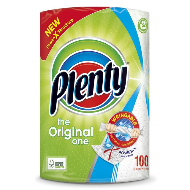 Plenty White 100 Sheets Kitchen Roll