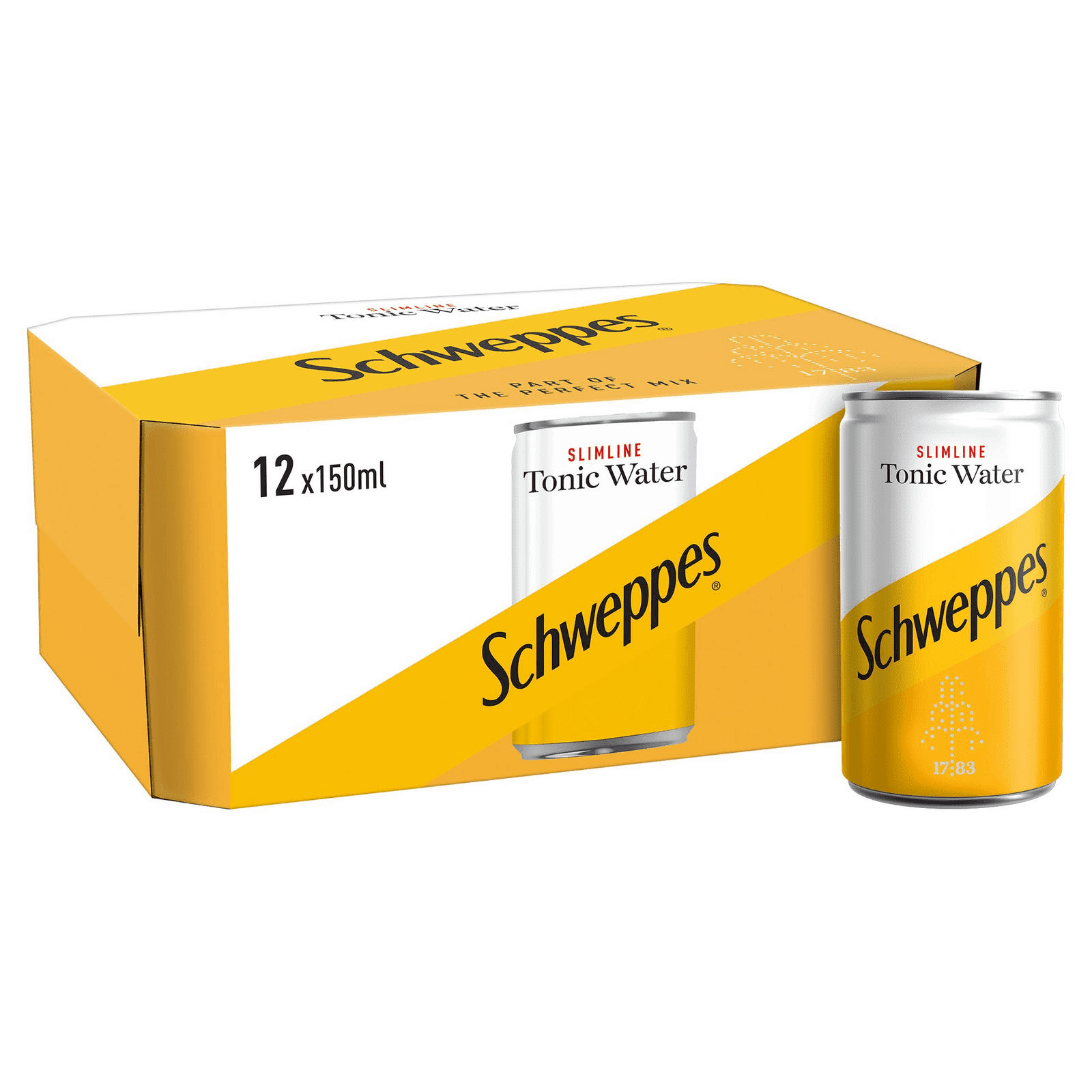 Schweppes Tonic Water Slimline Mini Cans 12 x 150ml