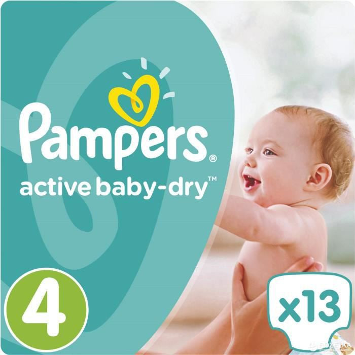 Pampers Nappies Active Fit S4 pk13