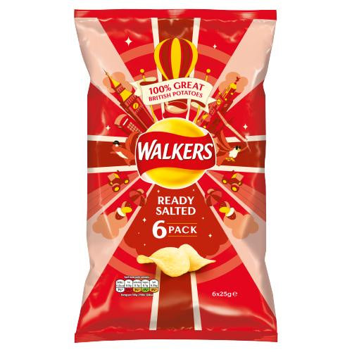 Walkers Ready Salted 6 x 25g