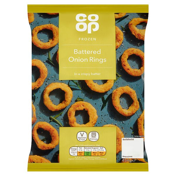 Co op Battered Onion Rings 454g