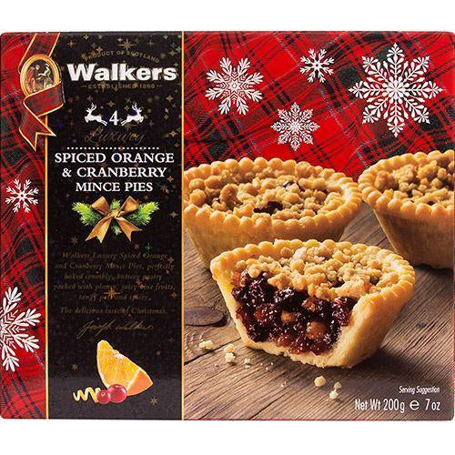 Walkers Spiced Orange & Cranberry Mince Pies 4pk