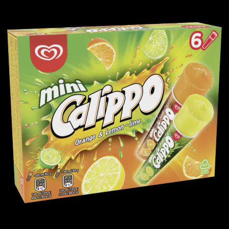 Walls Calippo Orange Lemon 6pk