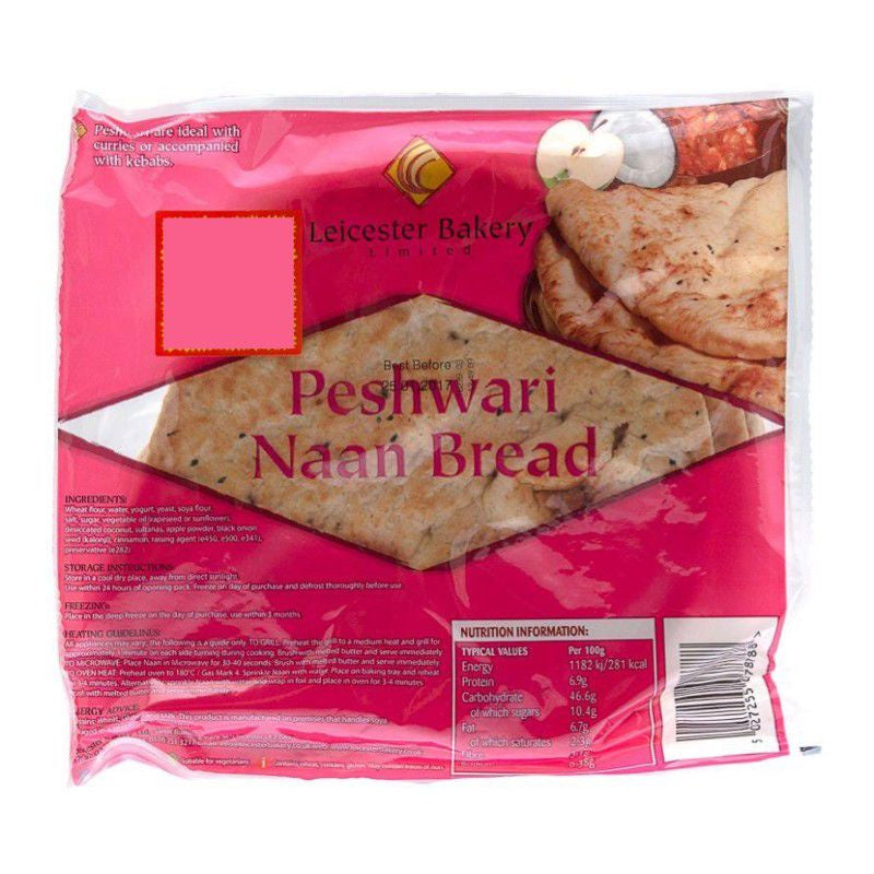 Leicester Bakery Peshwari Naan Breads (Large) 4pk