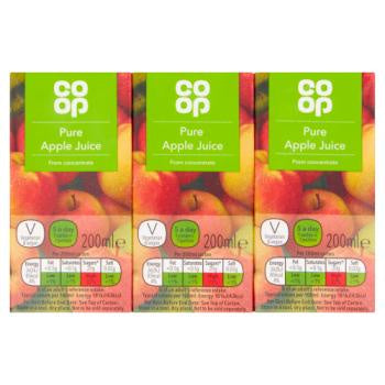 Co-op Pure Apple Juice 3x200ml