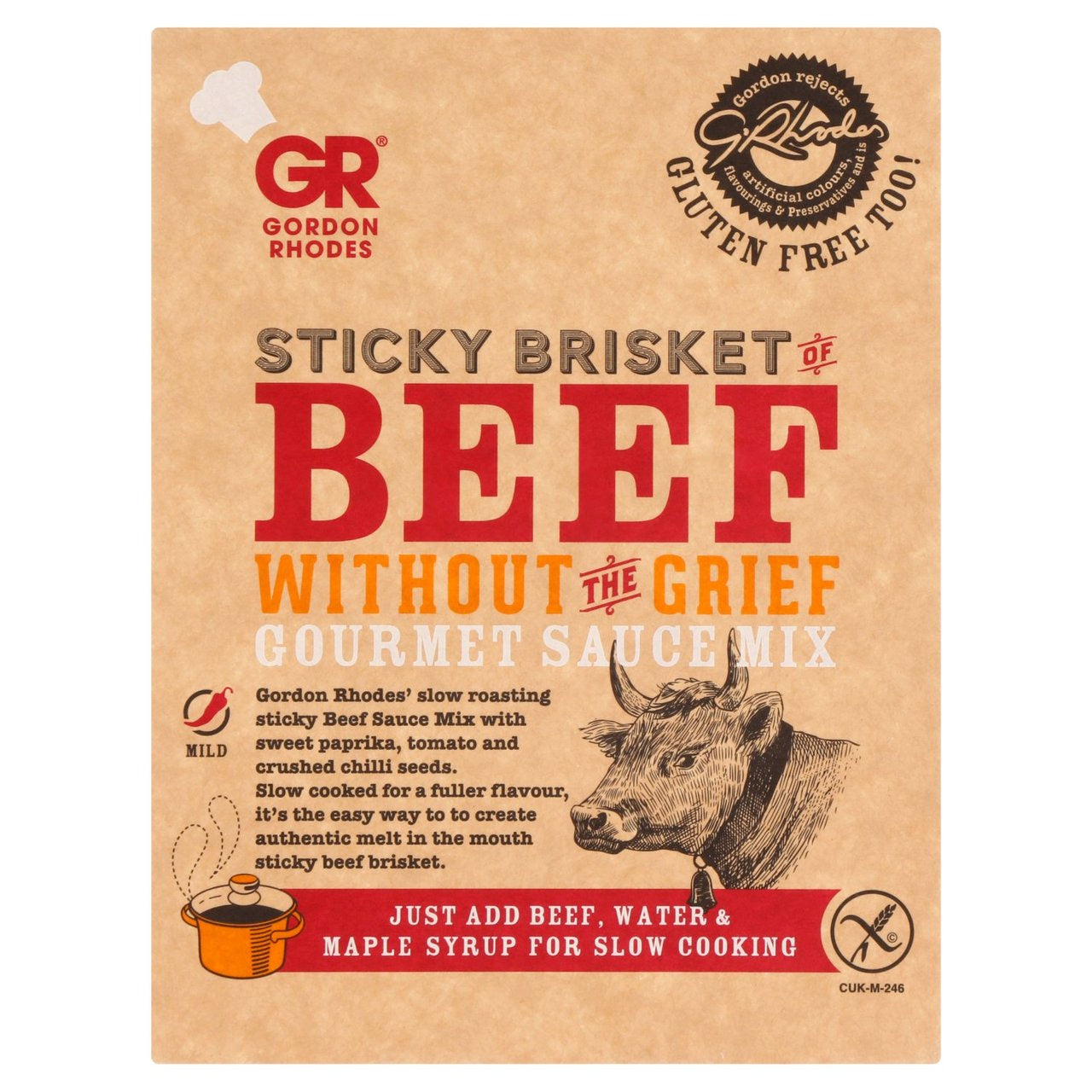 GF Gordon Rhodes Sticky Brisket of Beef without the Grief 75g