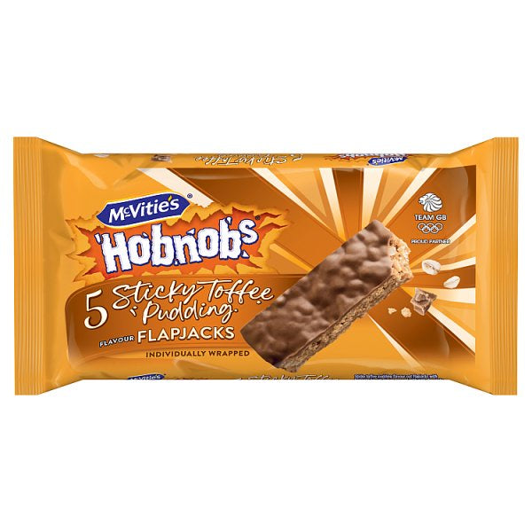 McVities Hobnob Sticky Toffee Flapjacks 5pk