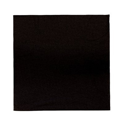 Plain Black Cocktail Napkins