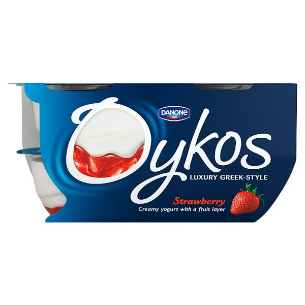 Oykos Strawberry Greek Style Yogurt 4 x 110g