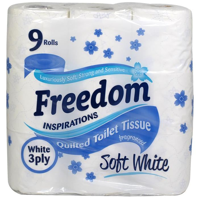 Freedom White Soft Quilted Toilet Tissue Fragranced 9pk