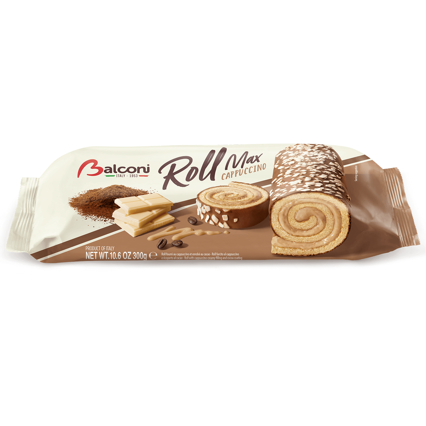 Balconi Max Cappuccino Creme Italian Swiss Roll 300g