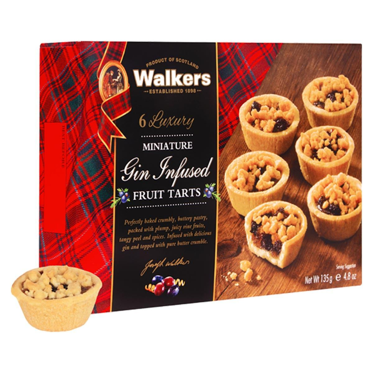 Walkers Miniature Gin Infused Fruit Tarts 6pk