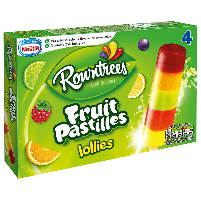 Rowntree Fruit Pastilles Lollies 4pk