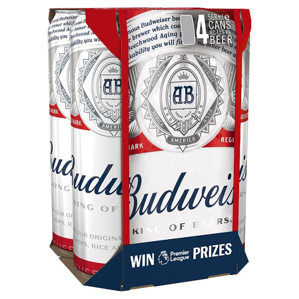 Budweiser 4 x 568ml 4.5%
