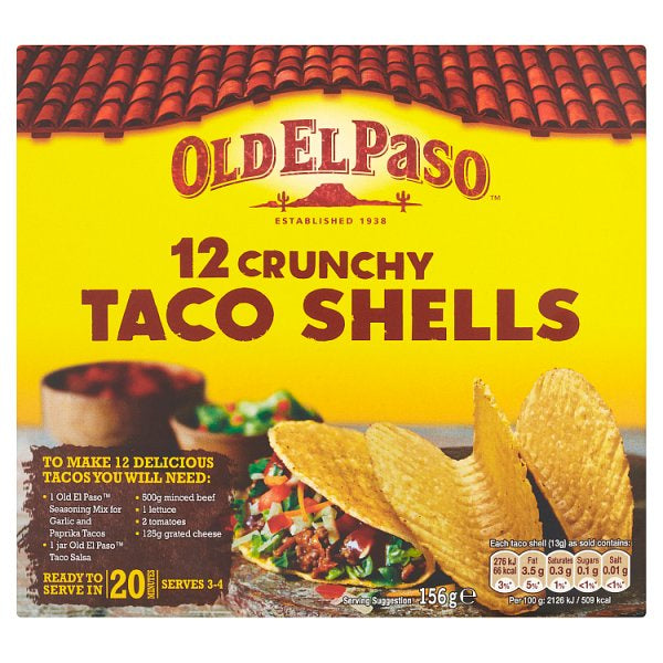 Old El Paso Taco Shells 156g