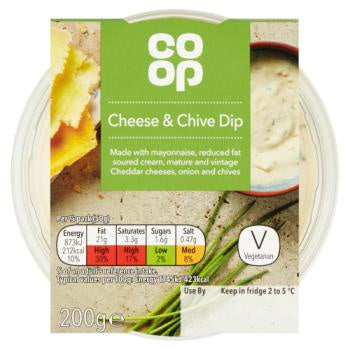 Co op Cheese & Chive Dip 200g