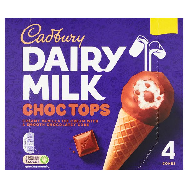 Cadbury Ball Top Cone 4pk