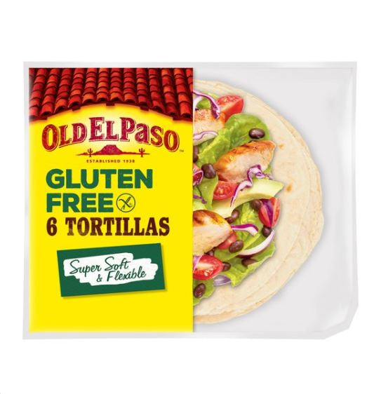 Old El Paso gluten Free Tortilla Wraps 216g