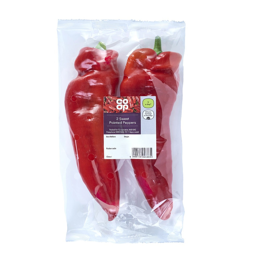 Co op Sweet Pointed Red Peppers 2pk