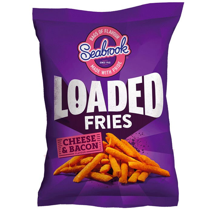 Seabrook Cheese & Bacon Loaded Fries Crinkle Cut Crisps 6pk