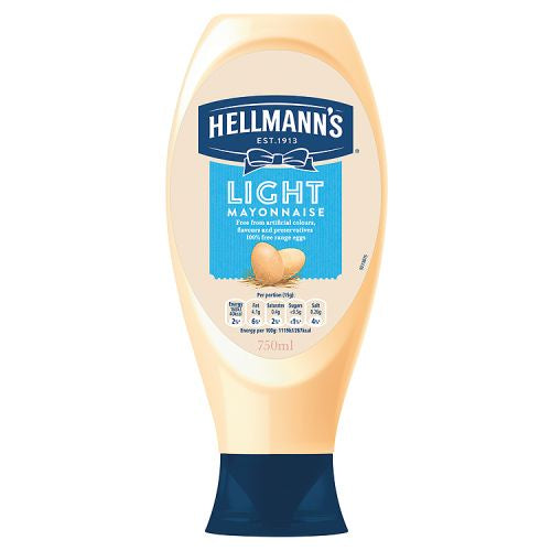 Hellmanns Light Mayo Squeezy 750ml