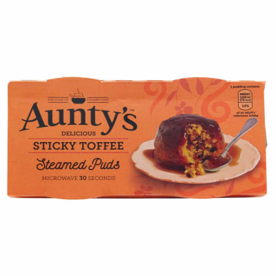 Aunty's Sticky Toffee Steamed Puddings 2x95g