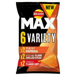 Walkers Max Variety 6pk