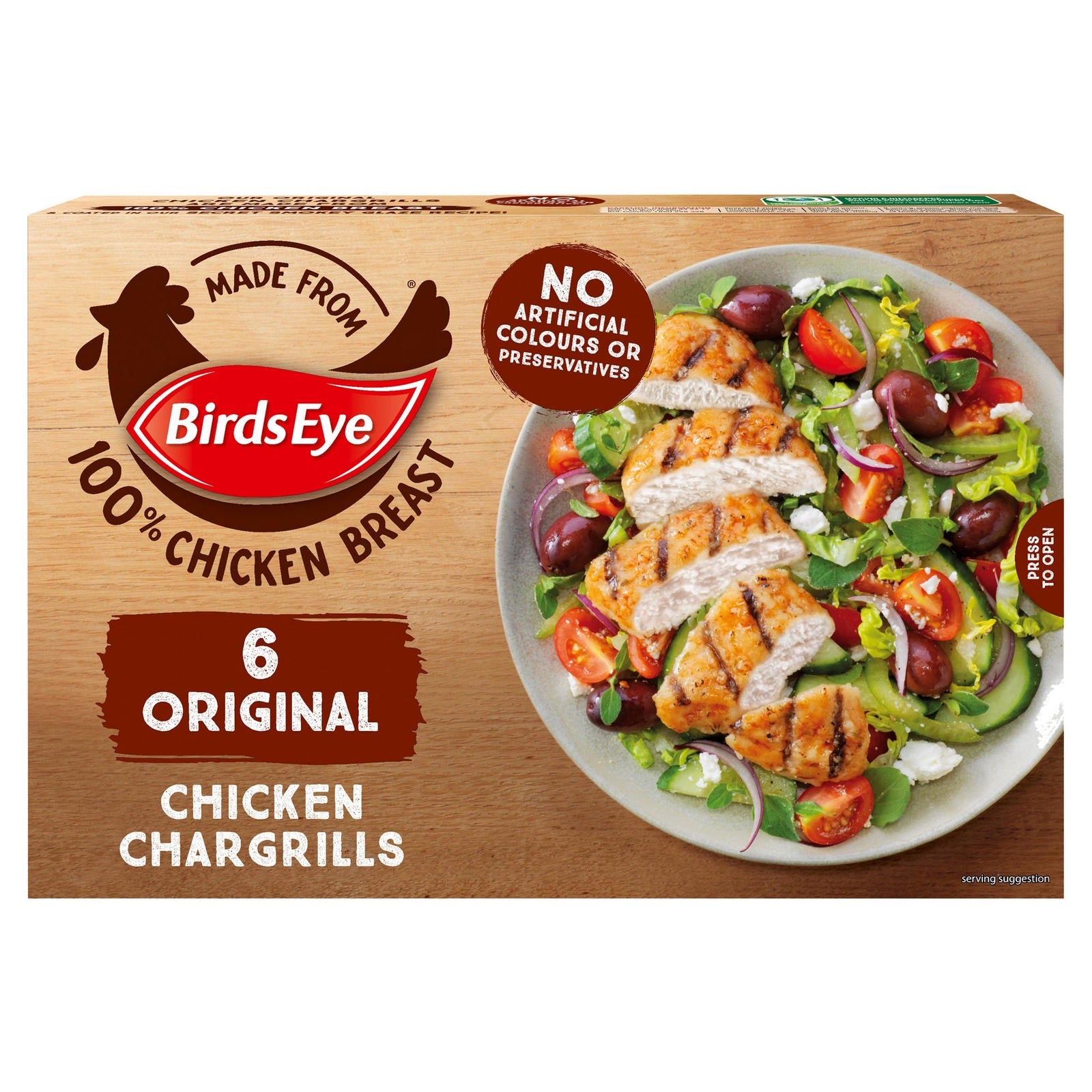 Birds Eye 6 Original Chicken Chargrills 510g