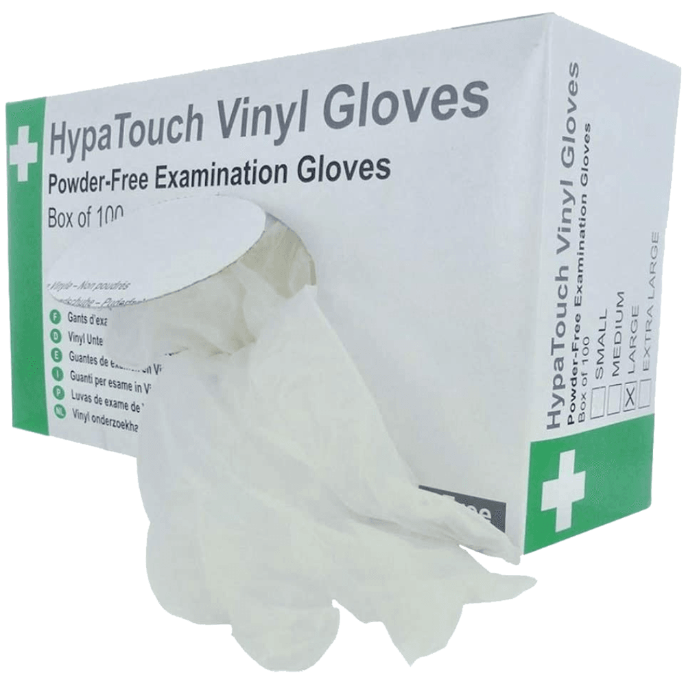 Disposable Vinyl Gloves Powder Free - Medium 100